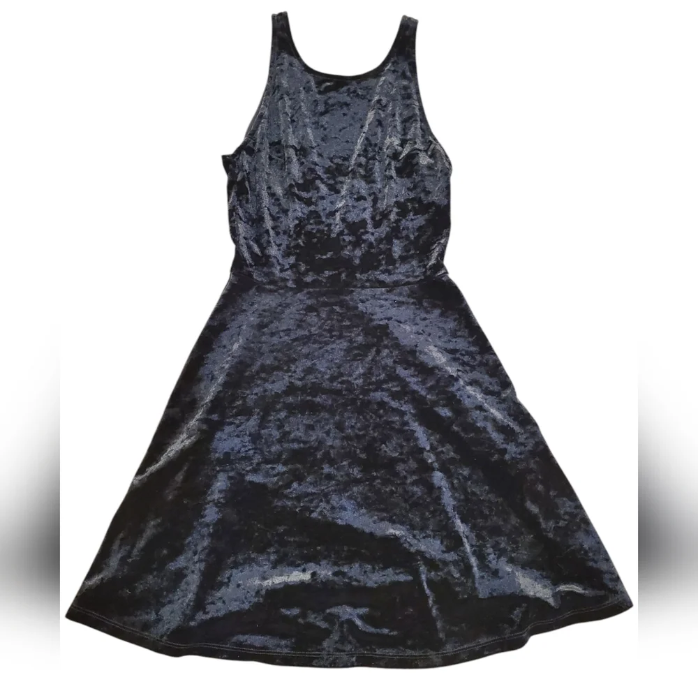 H&M DIVIDED Black Velvet Dress Size 4 - Picture 5 of 9
